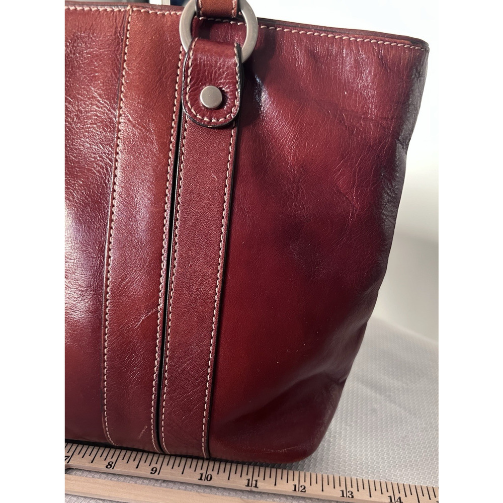 ETIENNE AIGNER Horseshoe‎ Brown Red VTG Leather Shoulder Bag Quiet Luxury - Picture 9 of 16